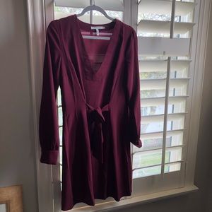 Maroon Tie Dress